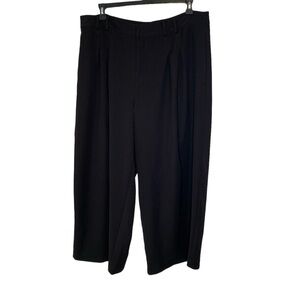 Eloquii black pleated wide leg‎ dress pant with pockets. Size 16